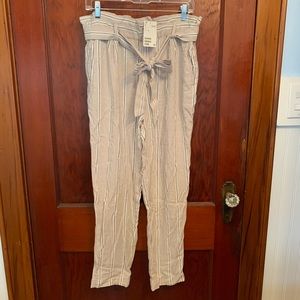 NEW WITH TAGS H&M striped linen pants